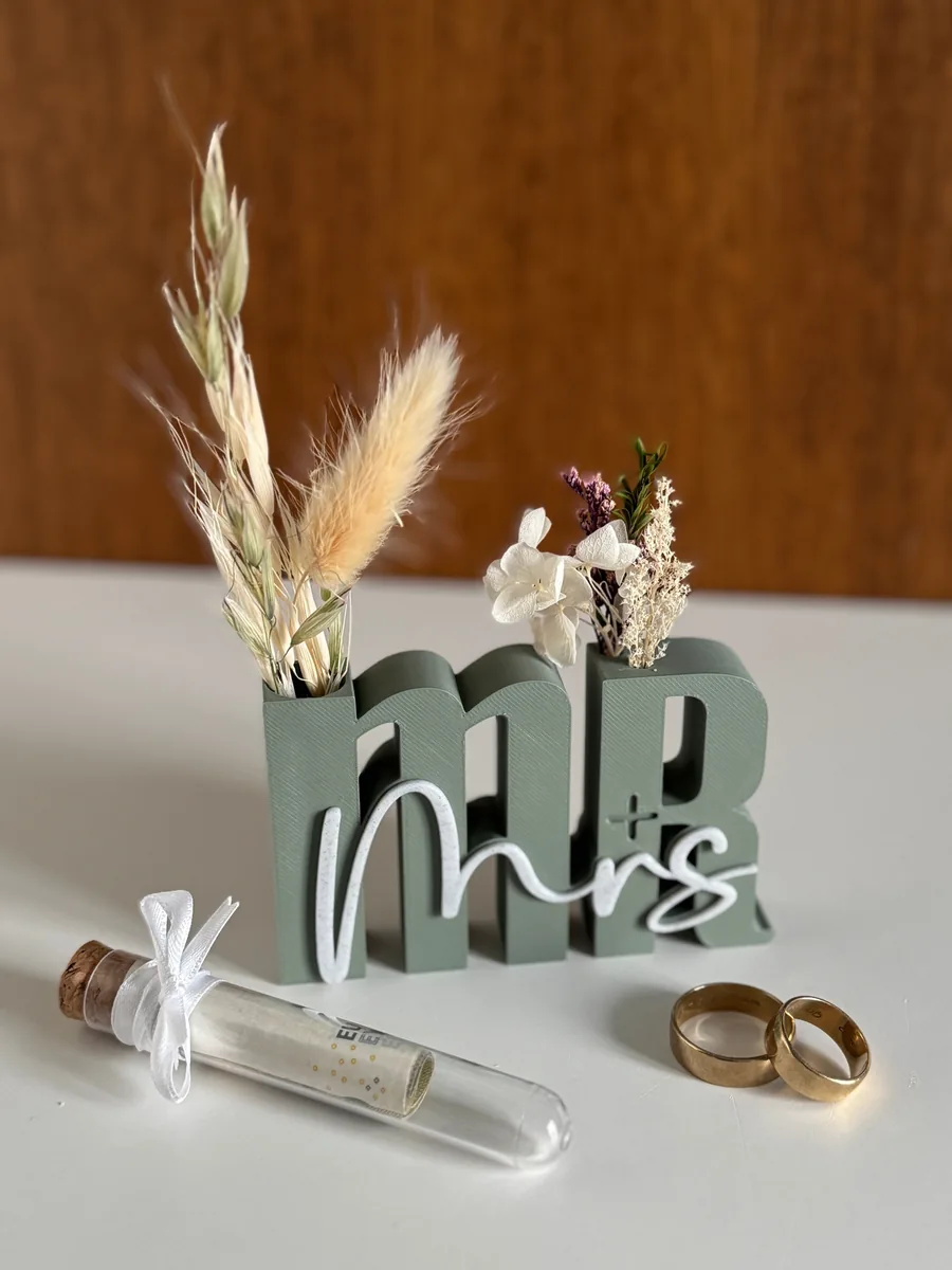 Letras decorativas de casamiento, iniciales con detalle